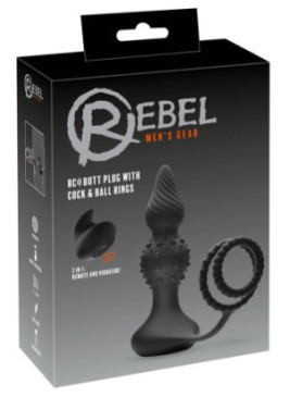 RC Butt Plug with Cock & Ball Rings